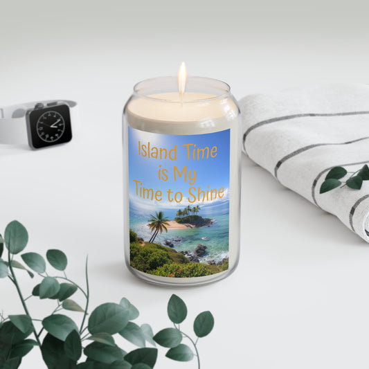 "Island Time is My Time to Shine" - Scented Candle, 13.75oz