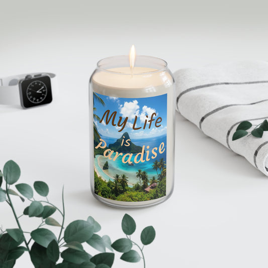 "My Life is Paradise" - Scented Candle, 13.75oz