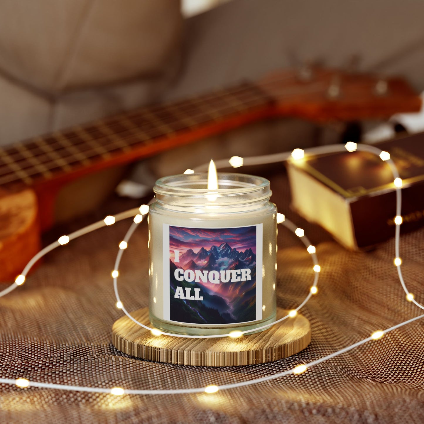 "I Conquer All" - Coconut Apricot Wax Candle, 4oz & 9oz