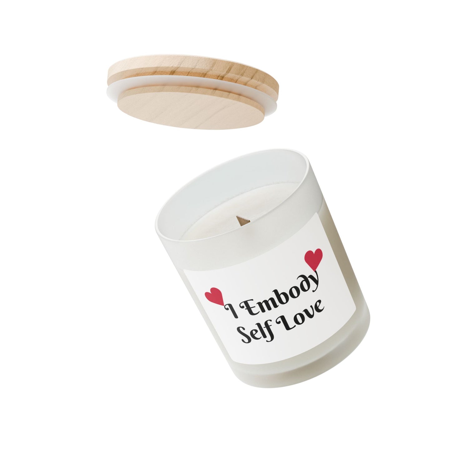 "I Embody Self Love" - Frosted Glass Candle, 11oz