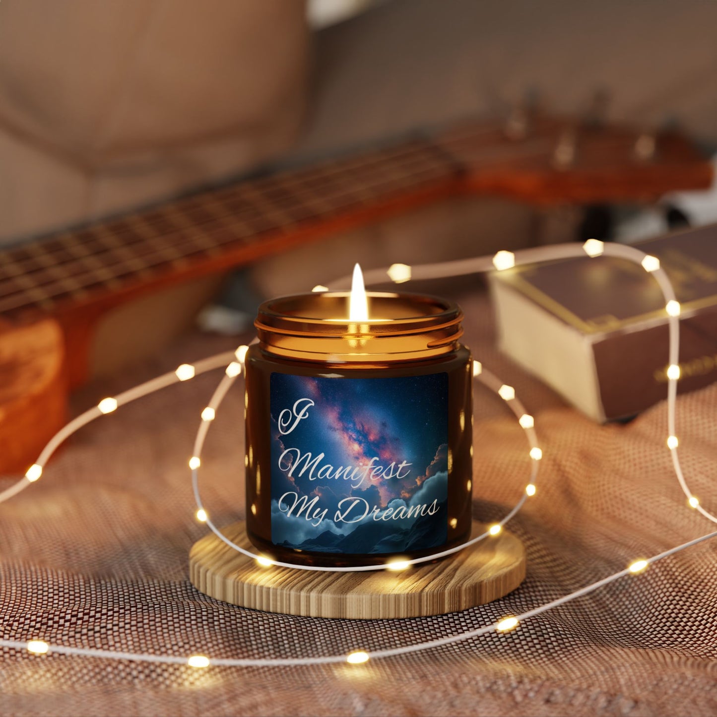 "I Manifest My Dreams" - Scented Soy Candle in Amber, 4oz & 9oz