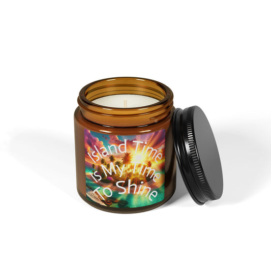 "Island Time Is My Time To Shine" - Scented Soy Candle, 4oz