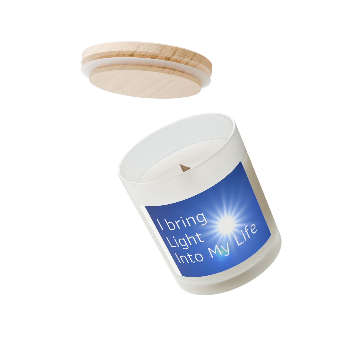 "I Bring Light Into My Life" - Frosted Glass Candle, 11oz