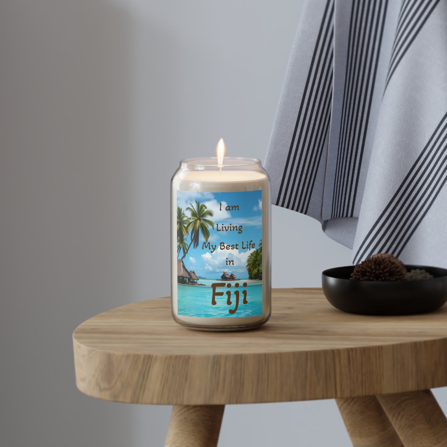 "I am Living My Best Life in Fiji" - Scented Candle, 13.75oz