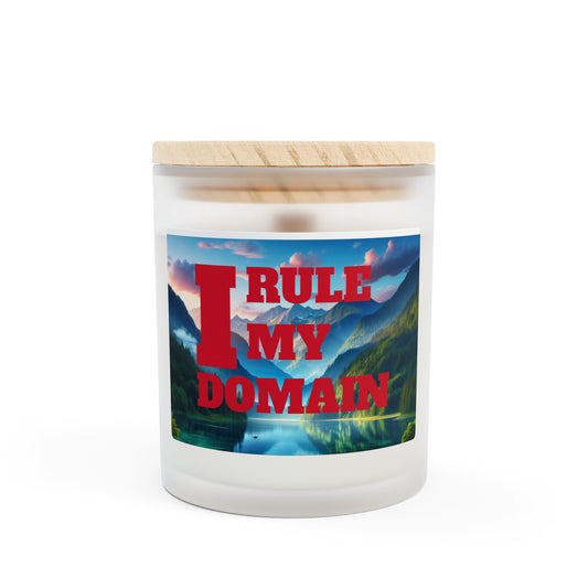 "I Rule My Domain" - Frosted Glass Candle, 11oz