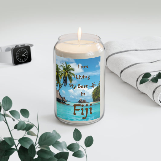 "I am Living My Best Life in Fiji" - Scented Candle, 13.75oz