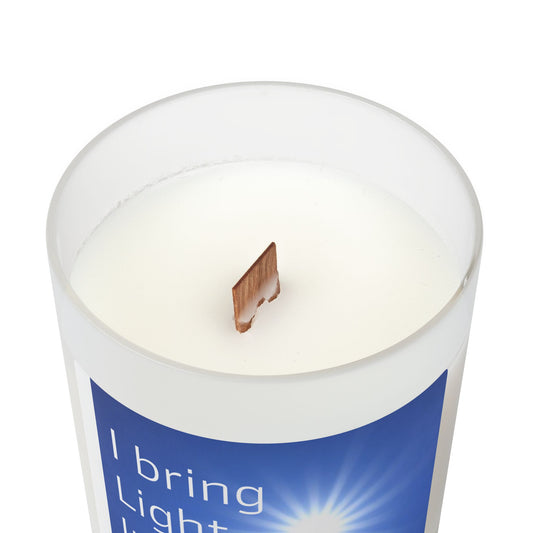 "I Bring Light Into My Life" - Frosted Glass Candle, 11oz