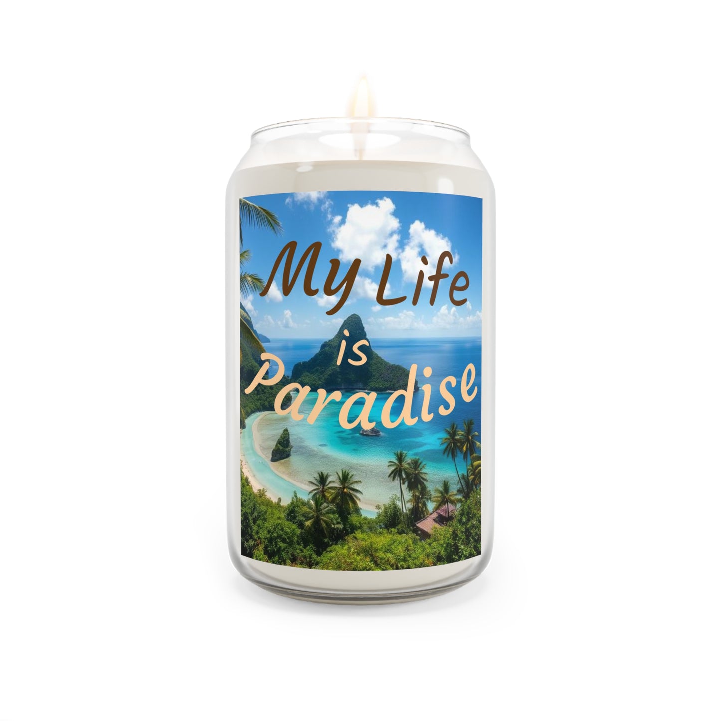 "My Life is Paradise" - Scented Candle, 13.75oz