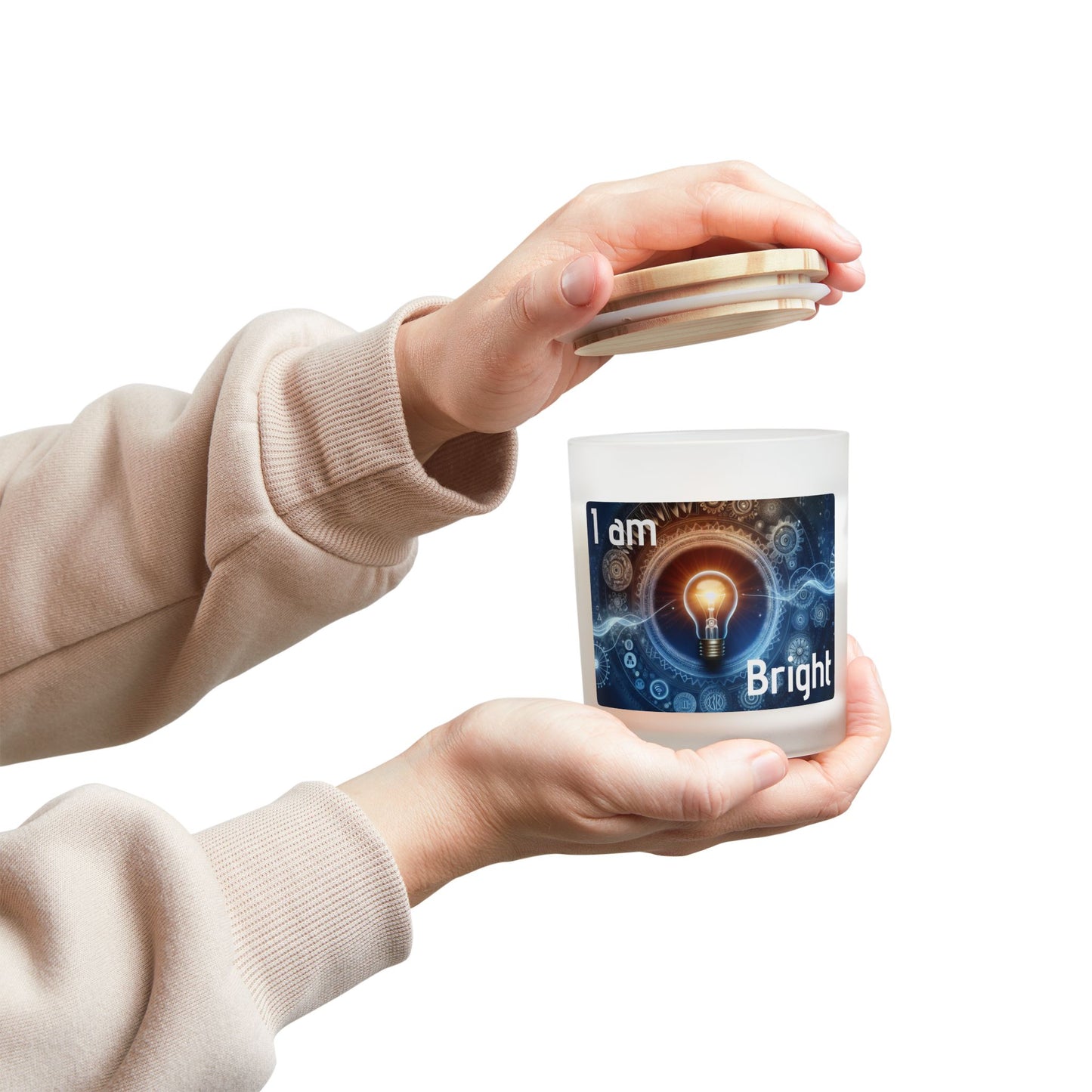 "I am Bright" - Frosted Glass Candle, 11oz