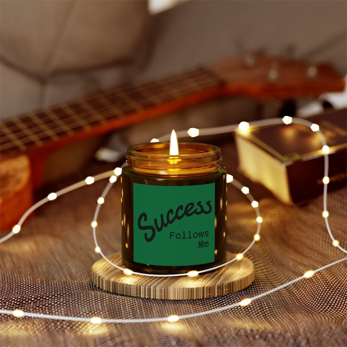 "Success Follows Me" - Coconut Apricot Wax Candle, 4oz & 9oz