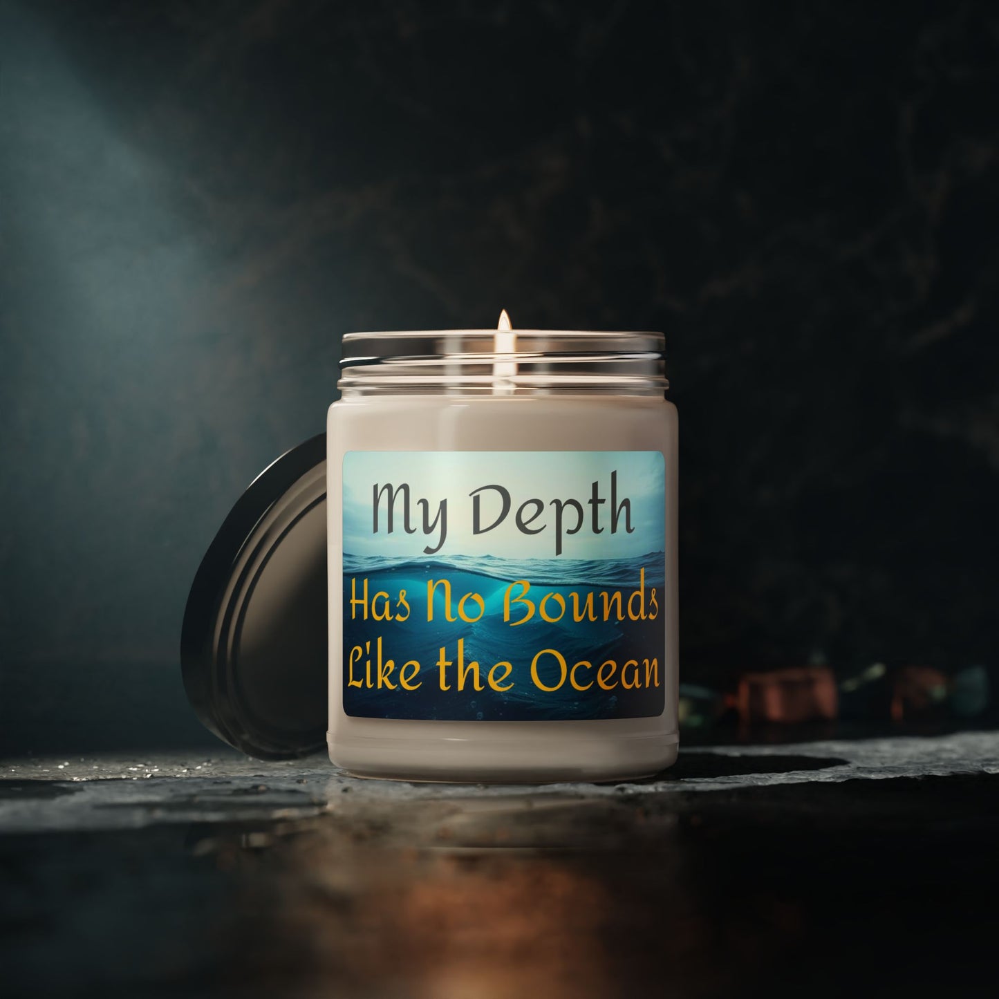 "My Depths Has No Bounds Like the Ocean" - Scented Soy Candle, 9oz