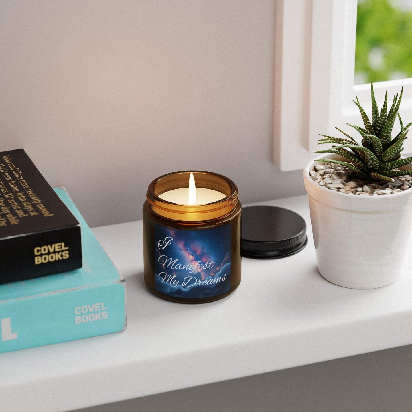 "I Manifest My Dreams" - Scented Soy Candle in Amber, 4oz & 9oz