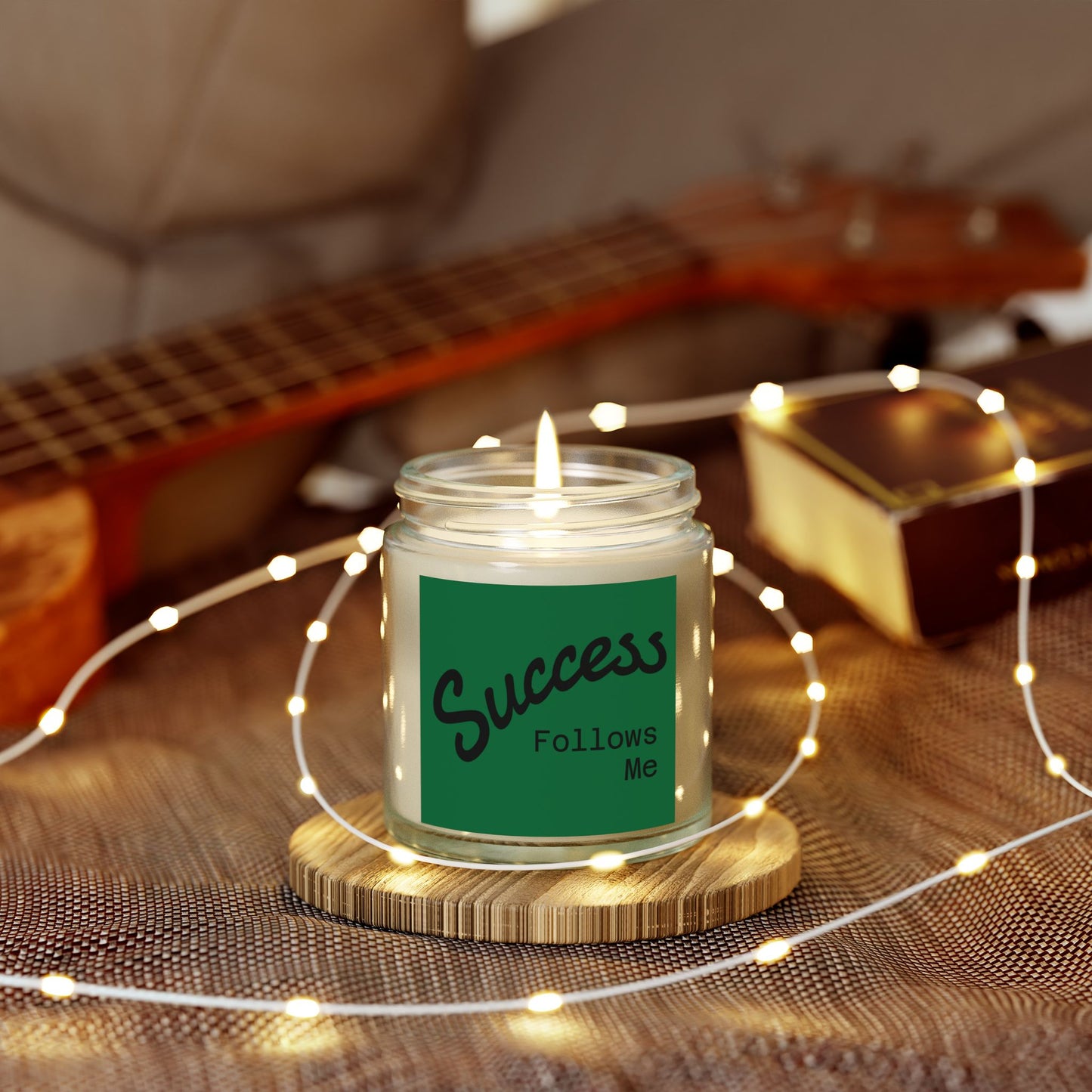 "Success Follows Me" - Coconut Apricot Wax Candle, 4oz & 9oz