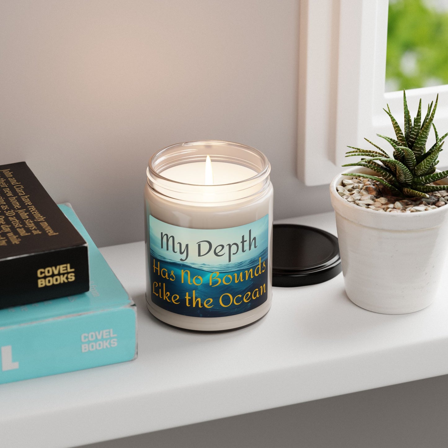 "My Depths Has No Bounds Like the Ocean" - Scented Soy Candle, 9oz