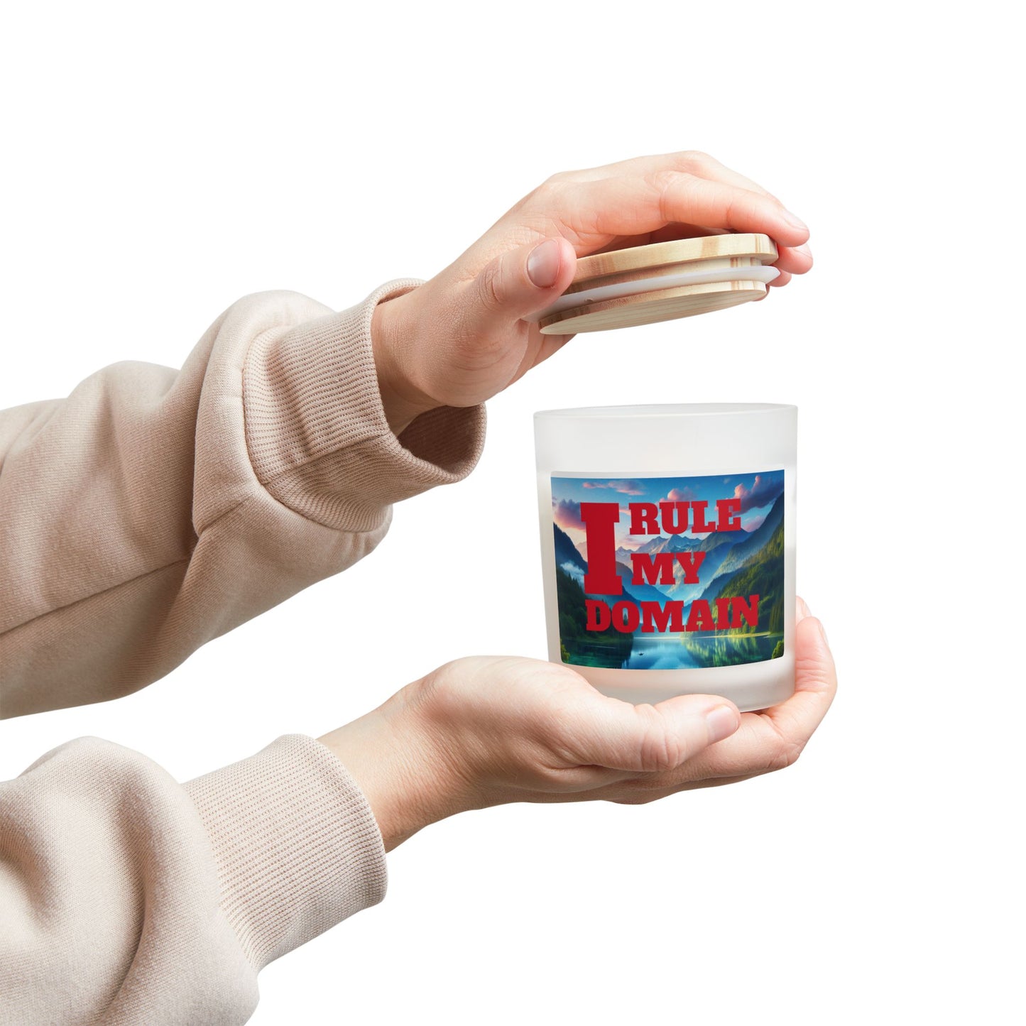 "I Rule My Domain" - Frosted Glass Candle, 11oz