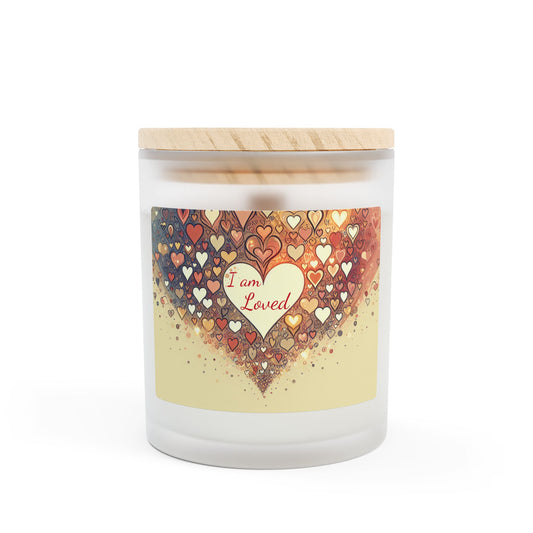 "I Am Loved" - Frosted Glass Candle, 11oz