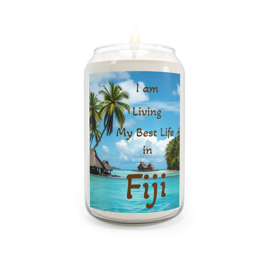 "I am Living My Best Life in Fiji" - Scented Candle, 13.75oz