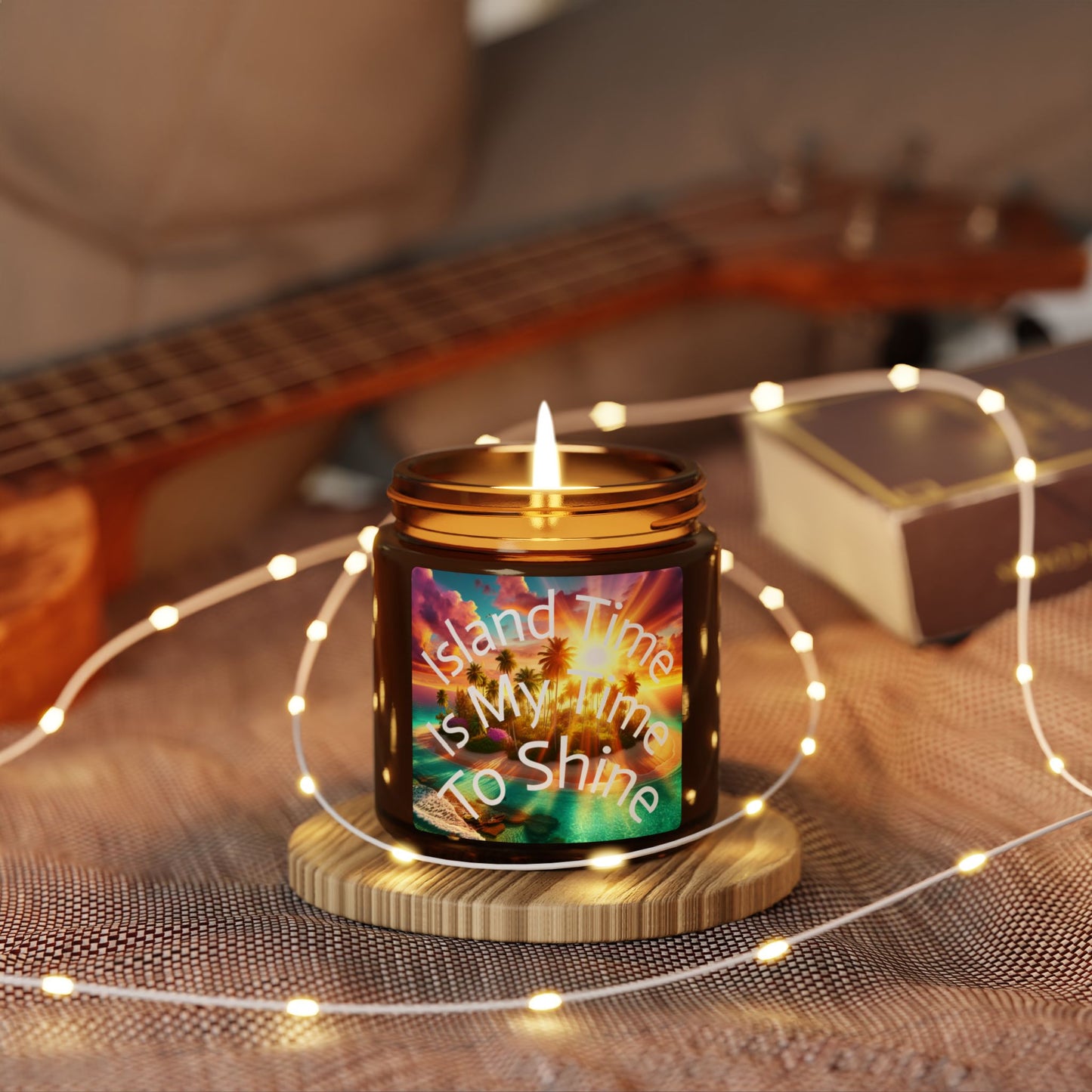 "Island Time Is My Time To Shine" - Scented Soy Candle, 4oz