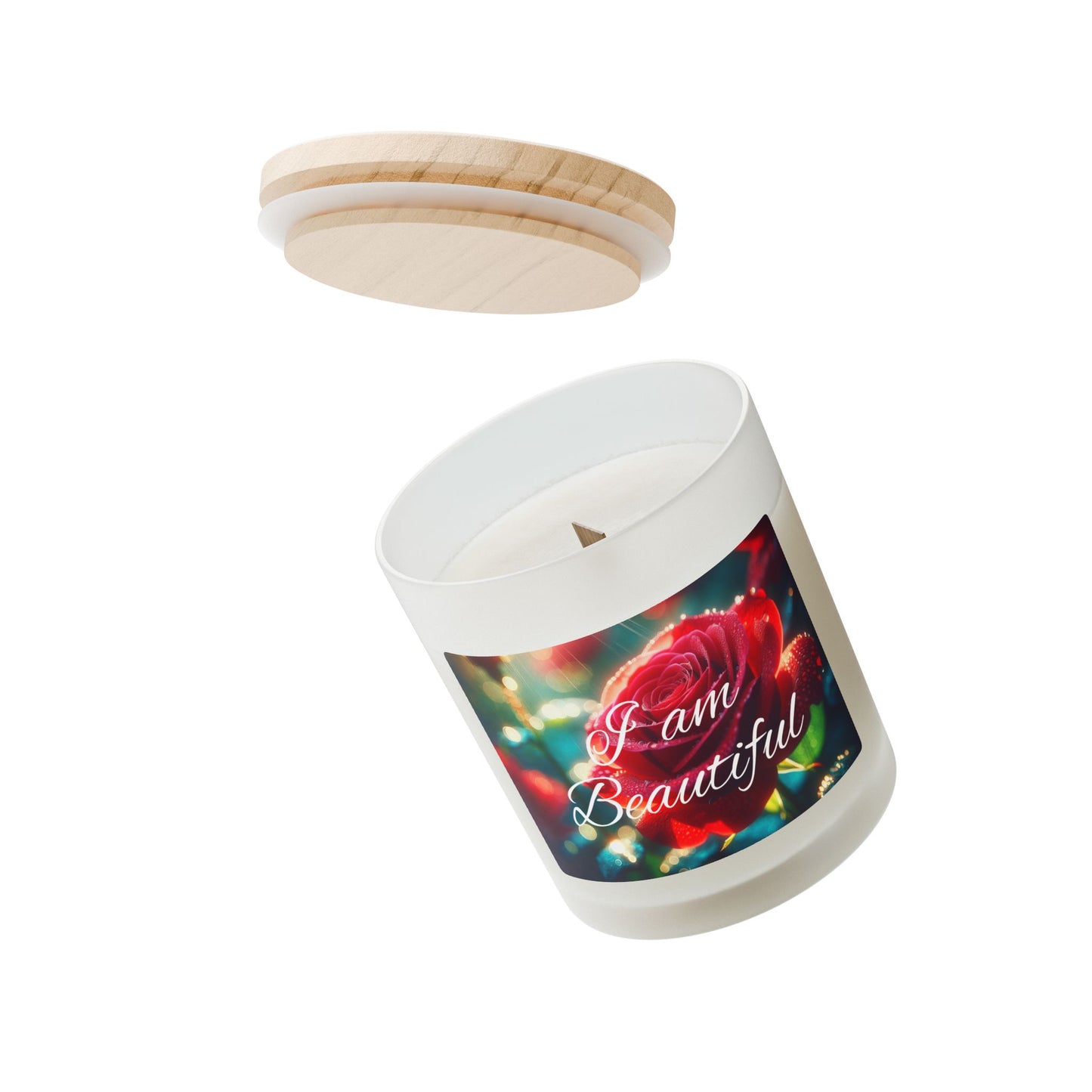 "I Am Beautiful" - Frosted Glass Candle, 11oz