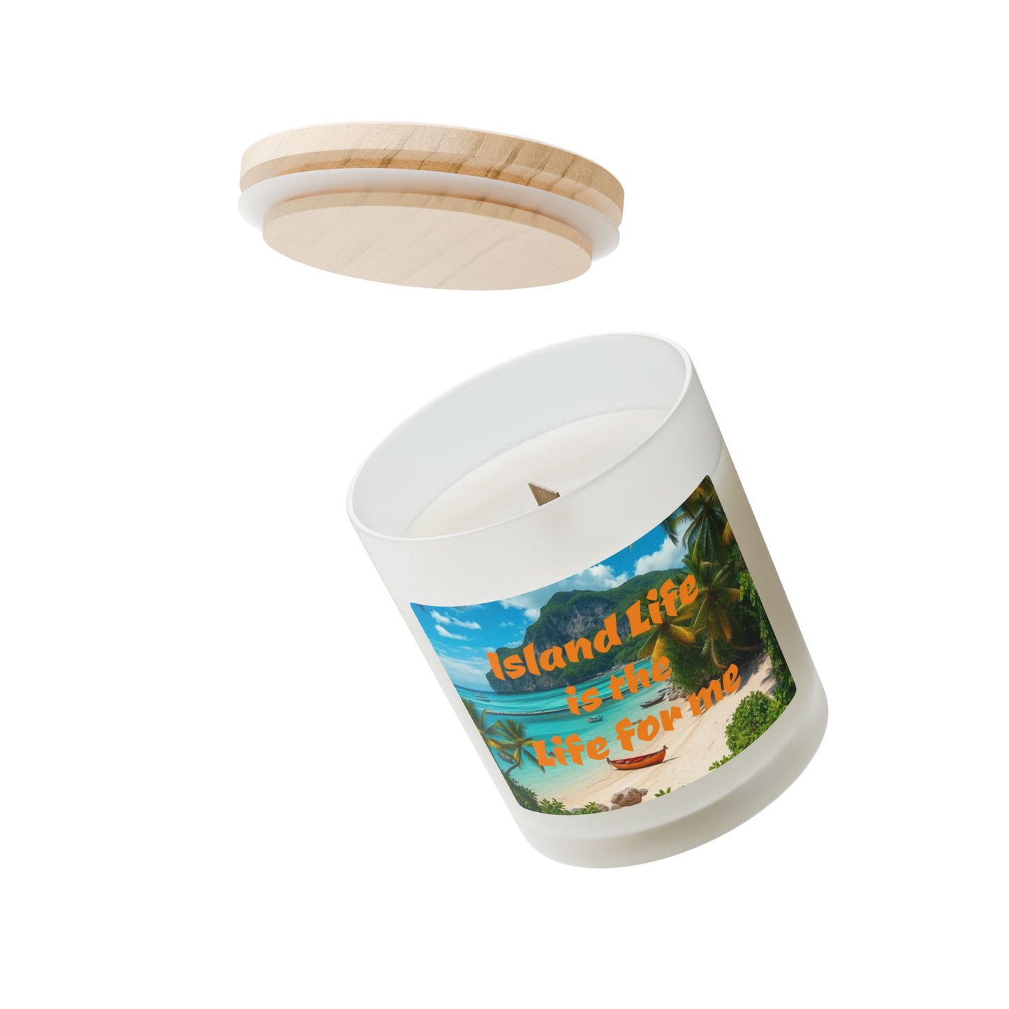 "Island Life is the Life for Me" - Frosted Glass Candles, 11oz