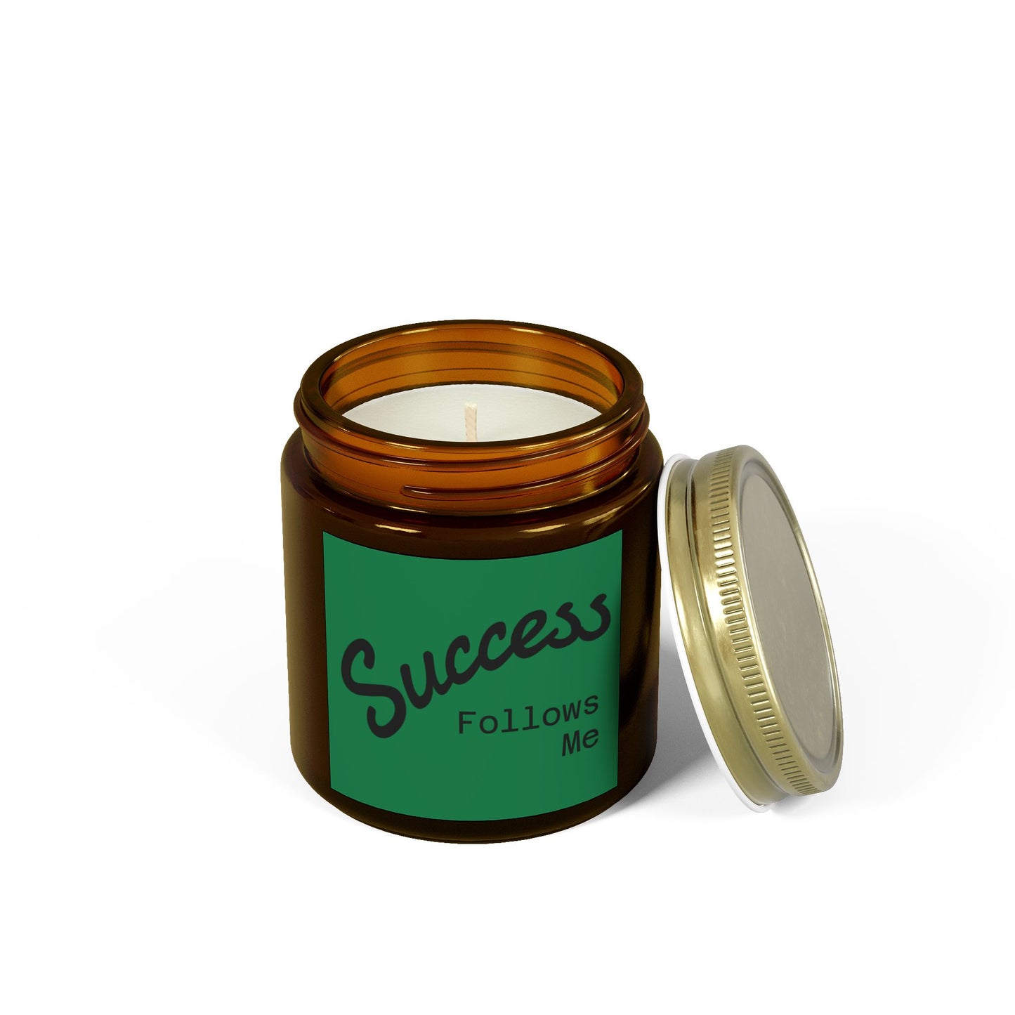 "Success Follows Me" - Coconut Apricot Wax Candle, 4oz & 9oz