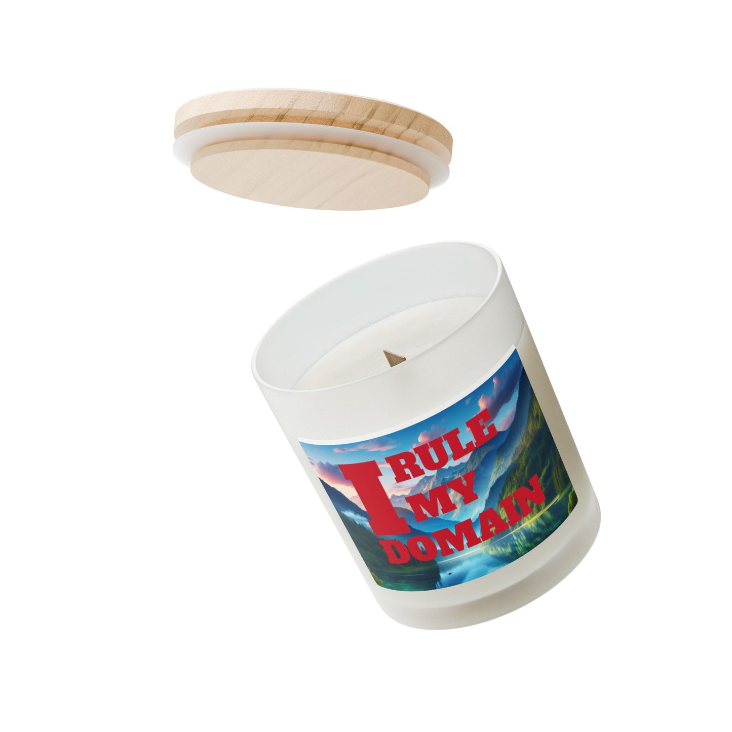 "I Rule My Domain" - Frosted Glass Candle, 11oz