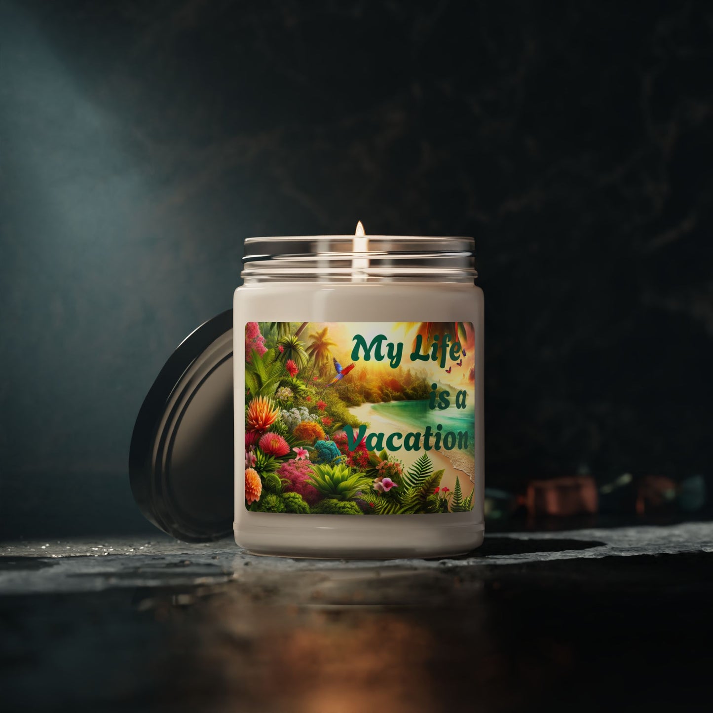 "My Life is a Vacation" - Scented Soy Candle, 9oz