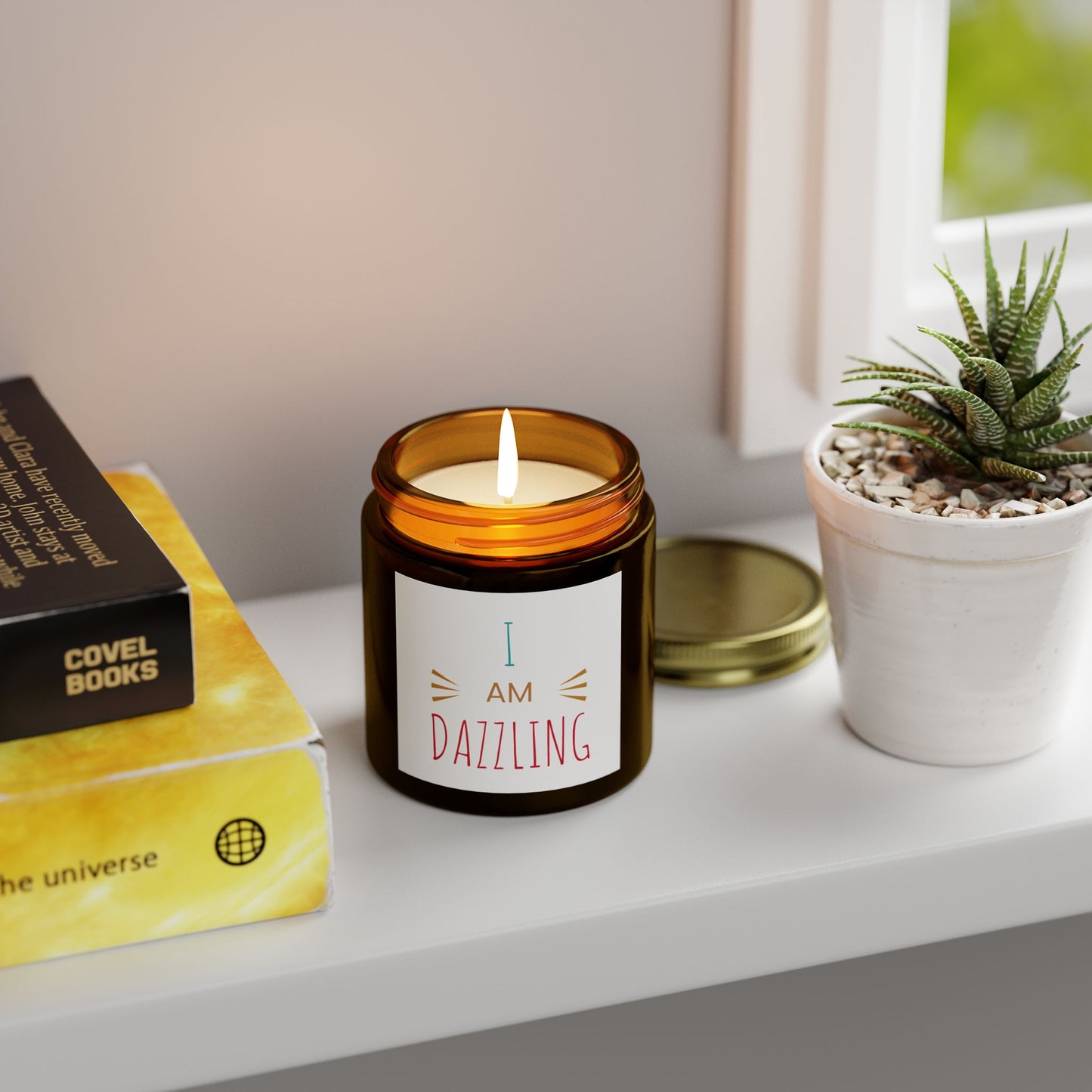 "I am Dazzling" - Coconut Apricot Scented Candle, 4oz & 9oz