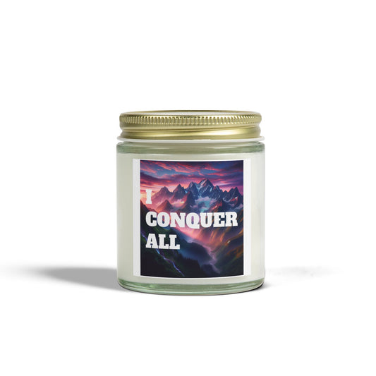 "I Conquer All" - Coconut Apricot Wax Candle, 4oz & 9oz