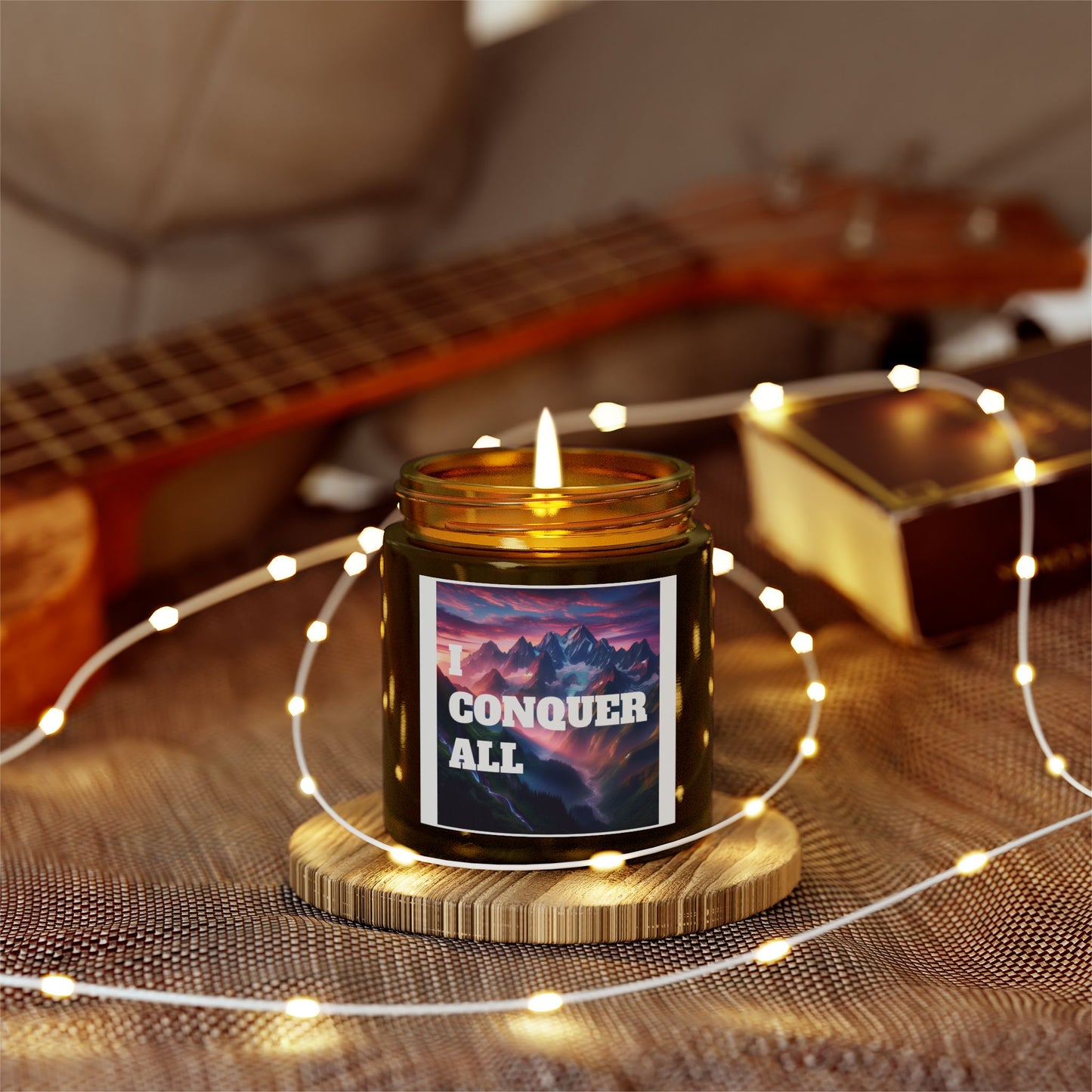 "I Conquer All" - Coconut Apricot Wax Candle, 4oz & 9oz