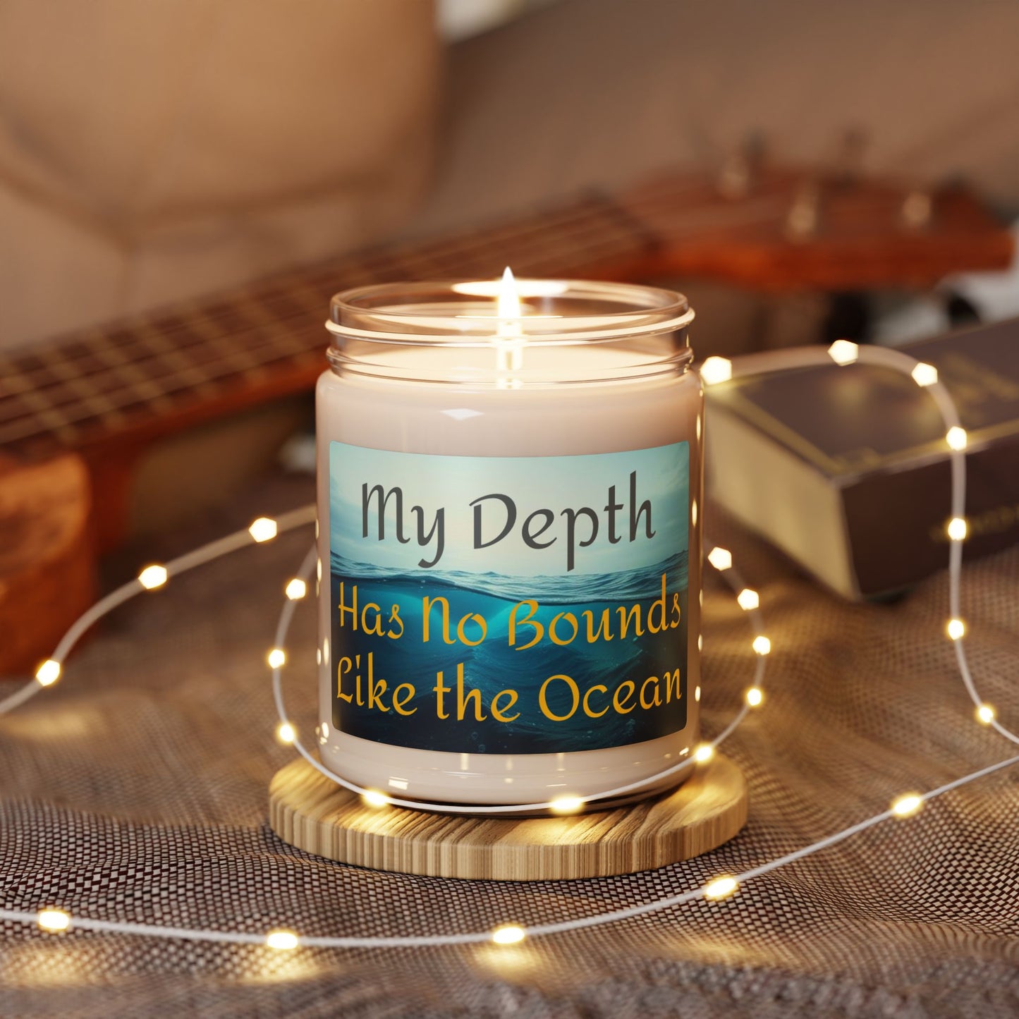 "My Depths Has No Bounds Like the Ocean" - Scented Soy Candle, 9oz