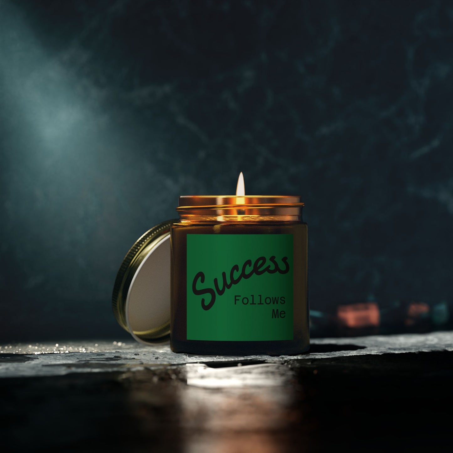 "Success Follows Me" - Coconut Apricot Wax Candle, 4oz & 9oz