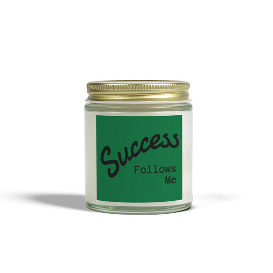 "Success Follows Me" - Coconut Apricot Wax Candle, 4oz & 9oz