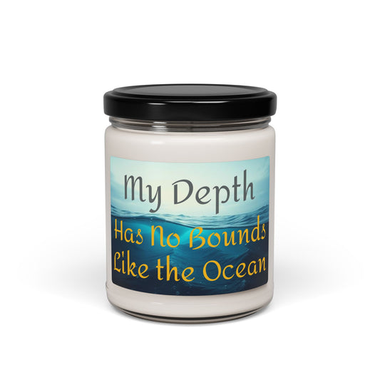 "My Depths Has No Bounds Like the Ocean" - Scented Soy Candle, 9oz
