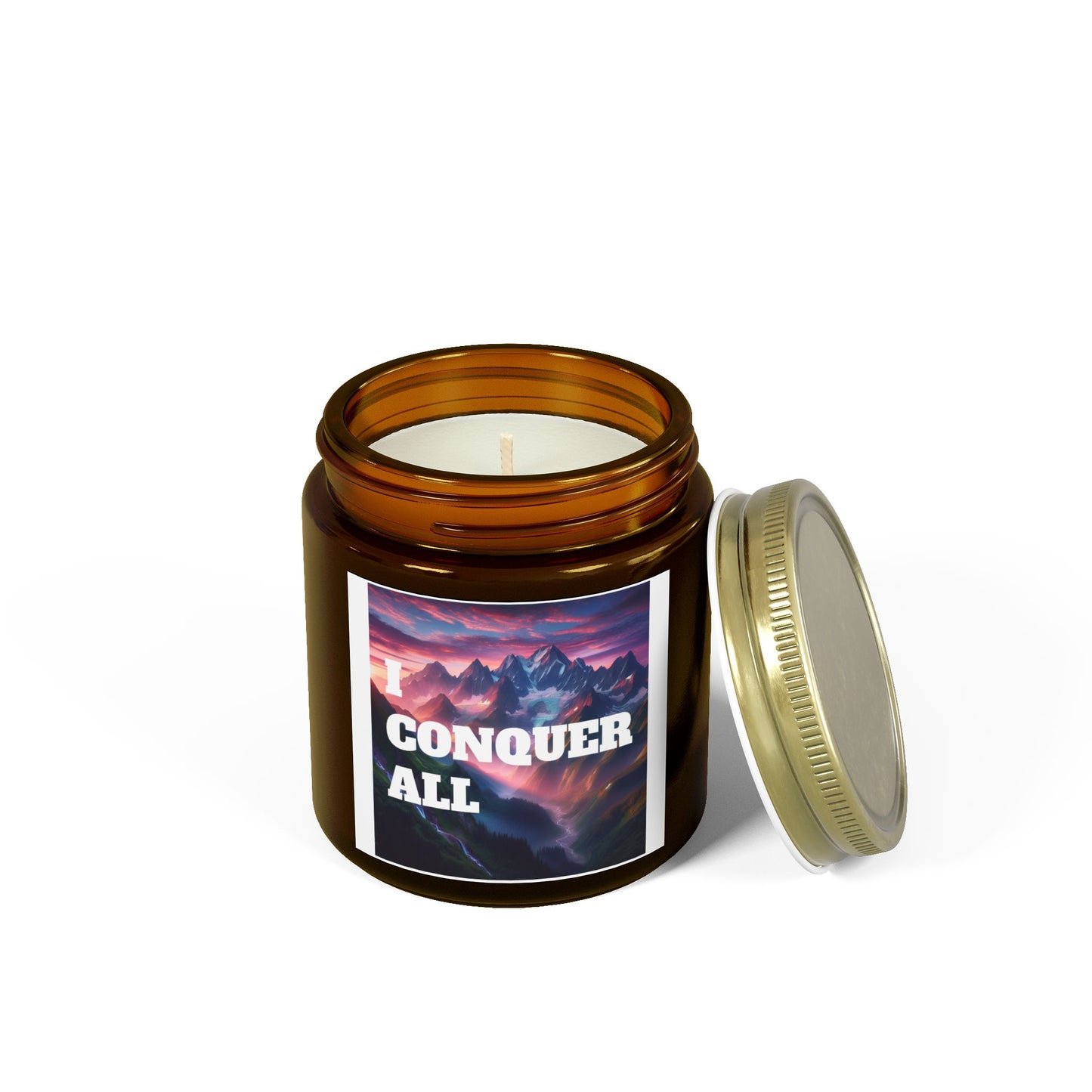 "I Conquer All" - Coconut Apricot Wax Candle, 4oz & 9oz