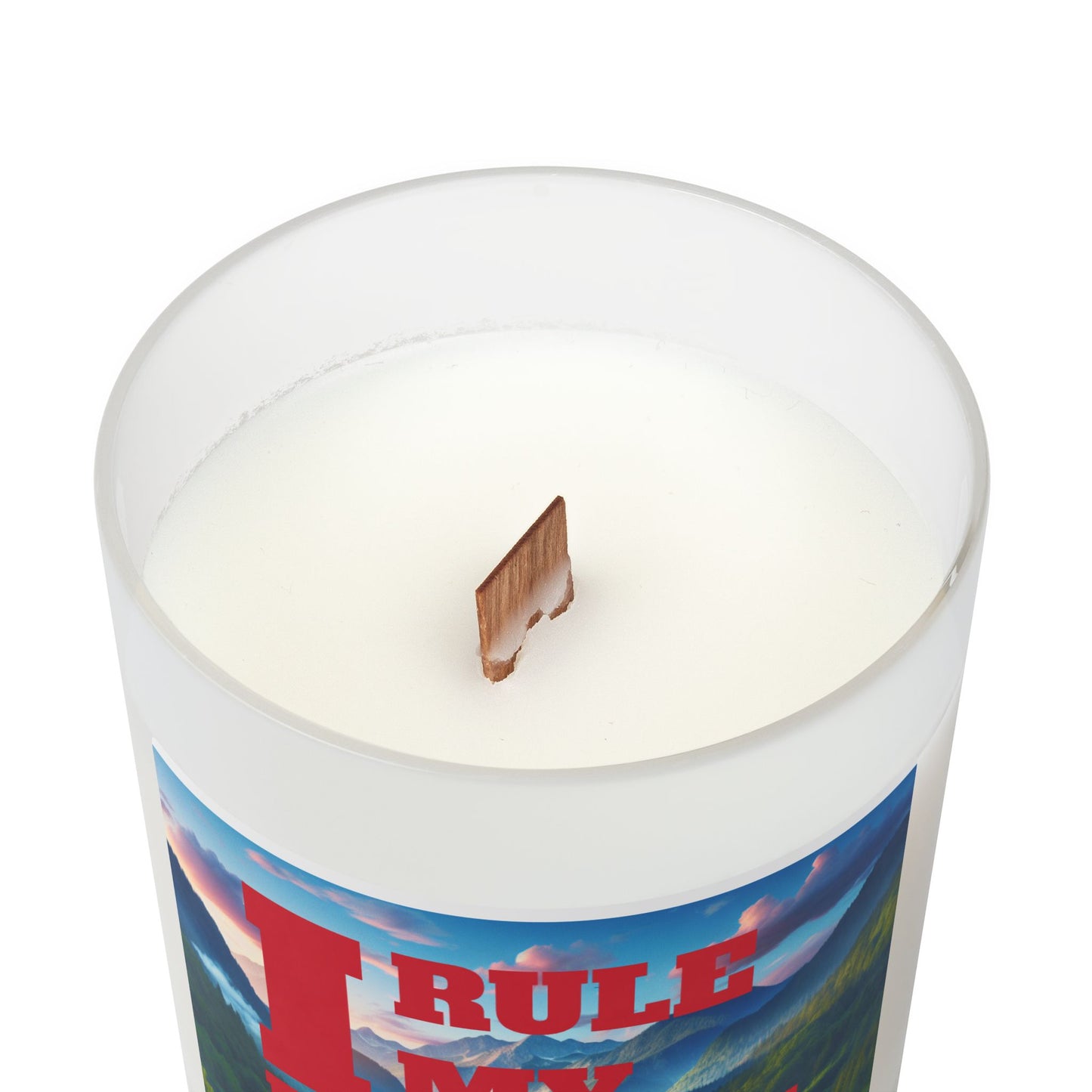 "I Rule My Domain" - Frosted Glass Candle, 11oz