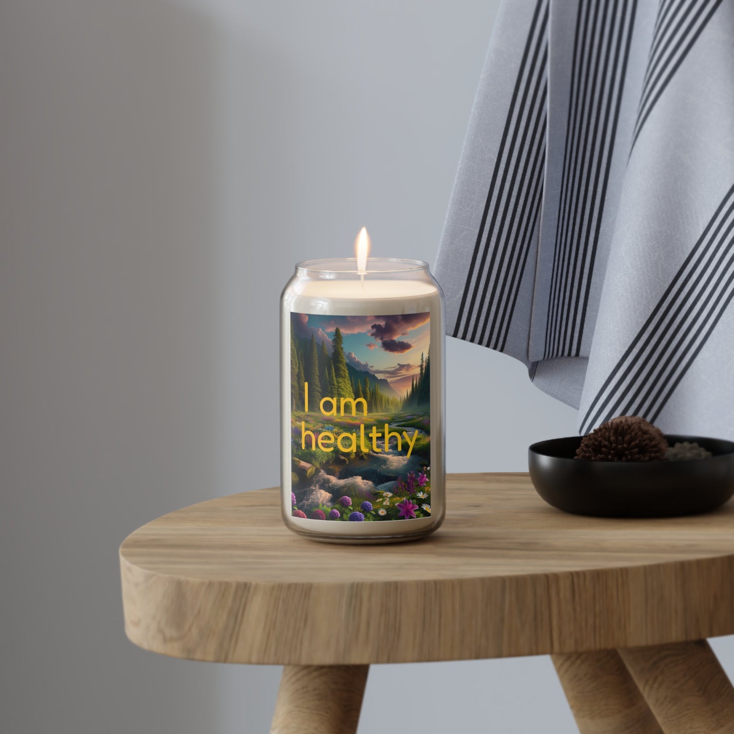 "I am healthy" Relaxing Aromatherapy Scented Candle, 13.75oz