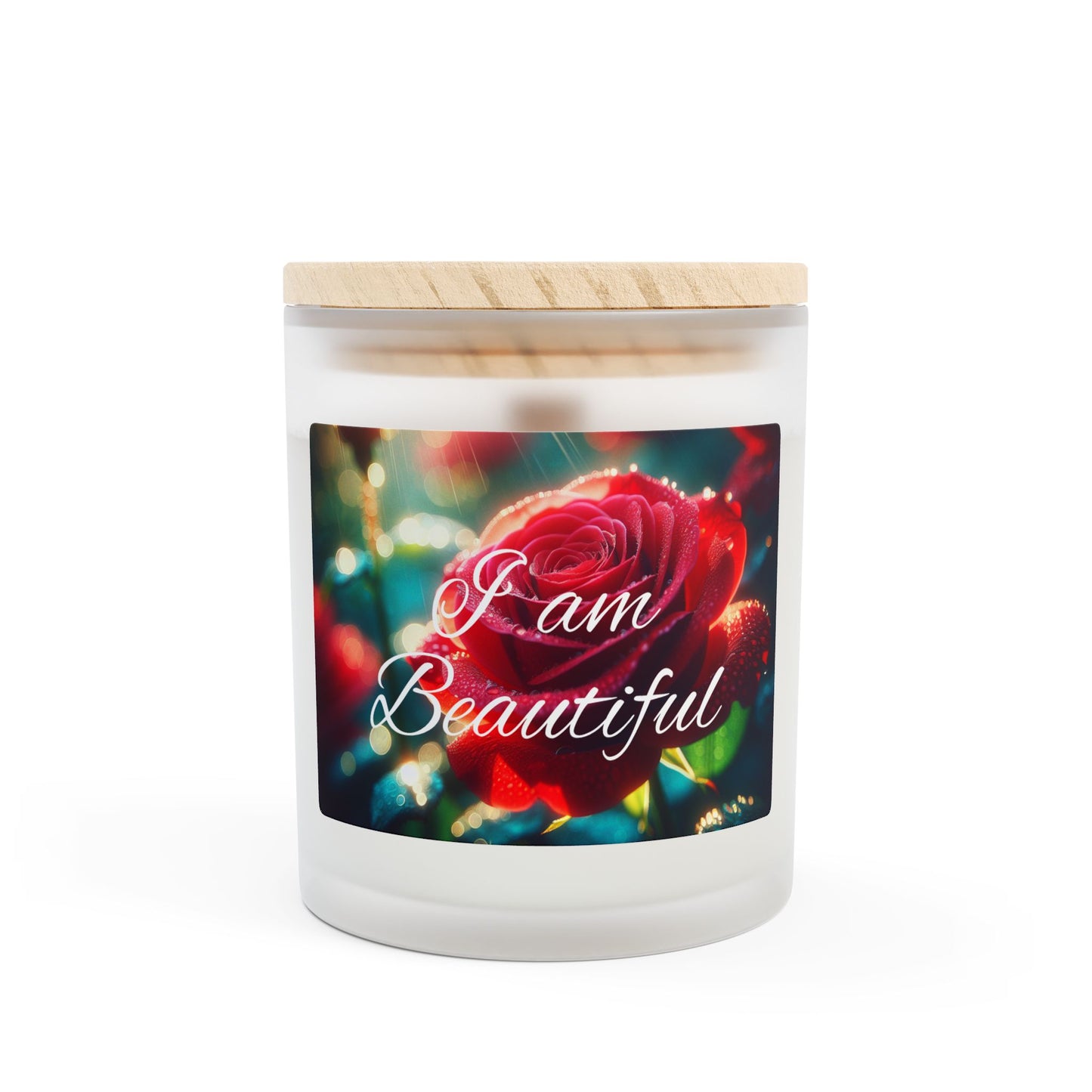"I Am Beautiful" - Frosted Glass Candle, 11oz