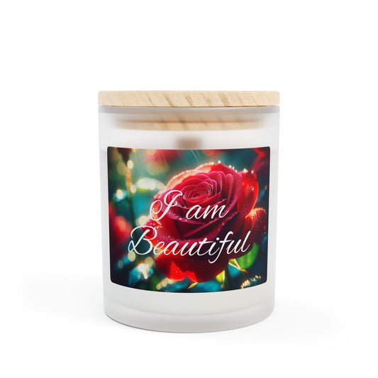 "I Am Beautiful" - Frosted Glass Candle, 11oz